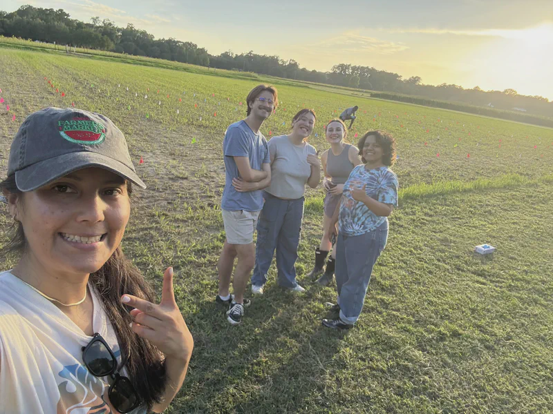 A group selfie taken during fieldwork.
